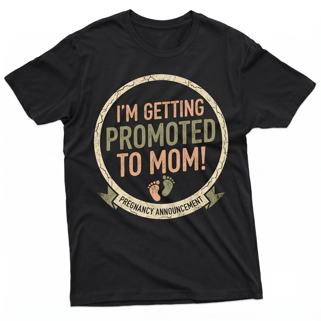 Promoted To Mommy Gender Reveal Party Baby Announcement New Mom Unisex TShirt