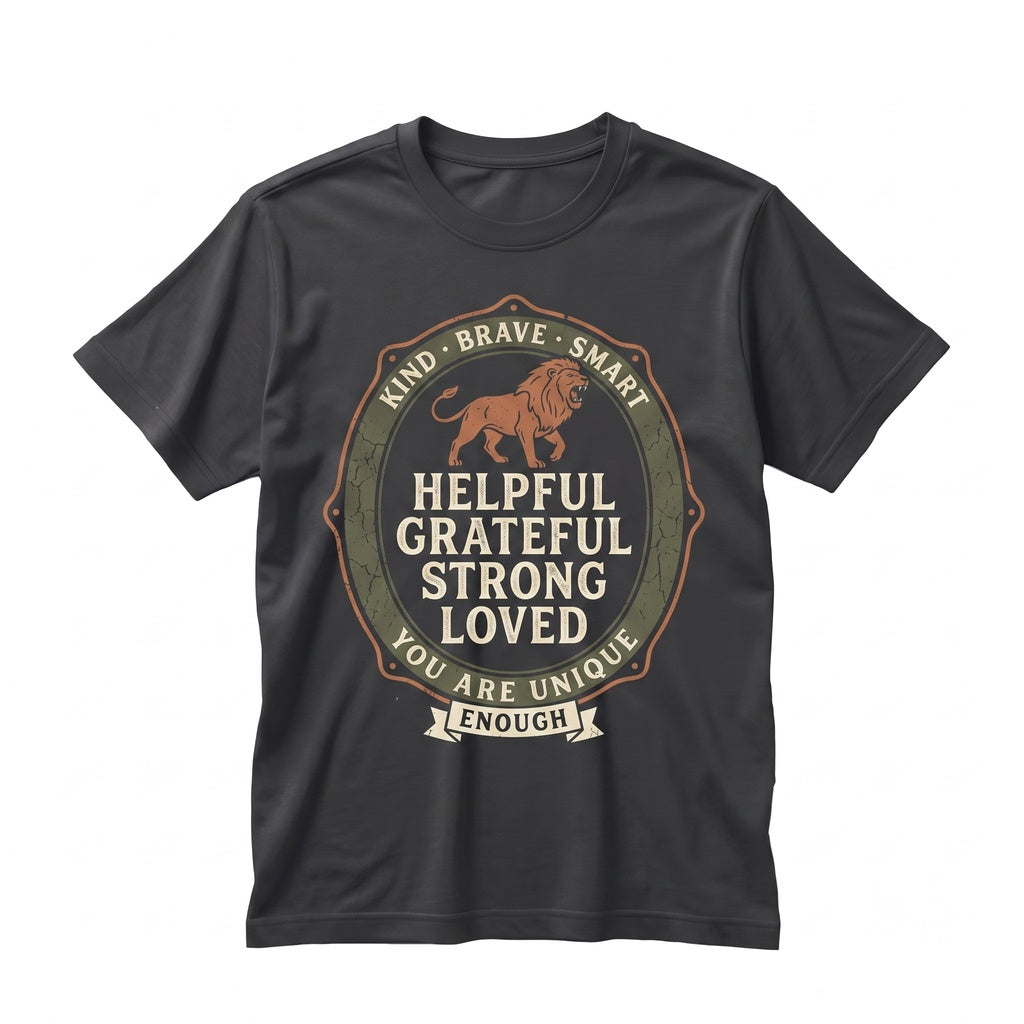 You Are Enough Positive Affirmation Inspirational Mental Health Kind Brave Smart Graphic Unisex TShirt