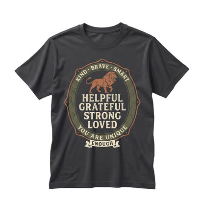 You Are Enough Positive Affirmation Inspirational Mental Health Kind Brave Smart Graphic Unisex TShirt