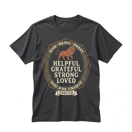 You Are Enough Positive Affirmation Inspirational Mental Health Kind Brave Smart Graphic Unisex TShirt