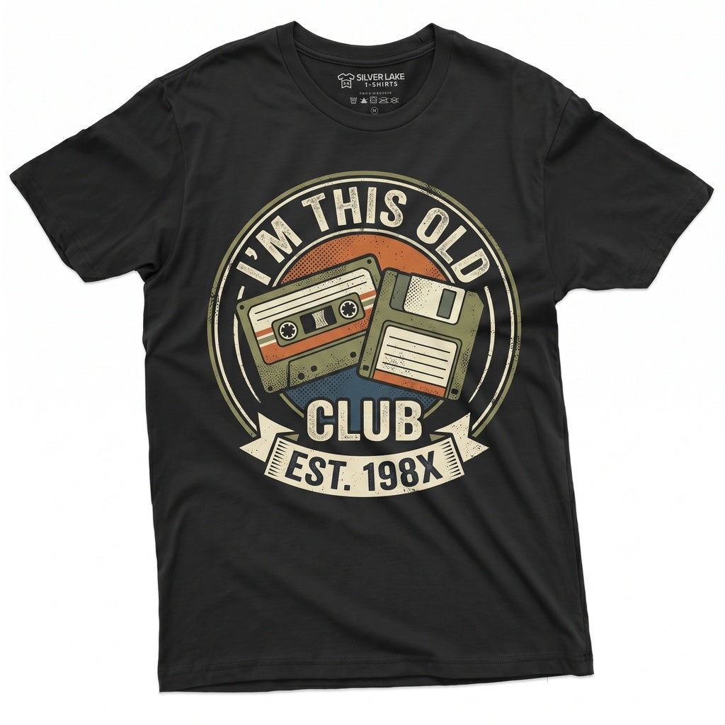 Vintage 80s 90s Retro Cassette Tape Graphic Im This Old Nostalgia Mens Classic Dad Gift Cotton Short Sleeve Top Unisex TShirt