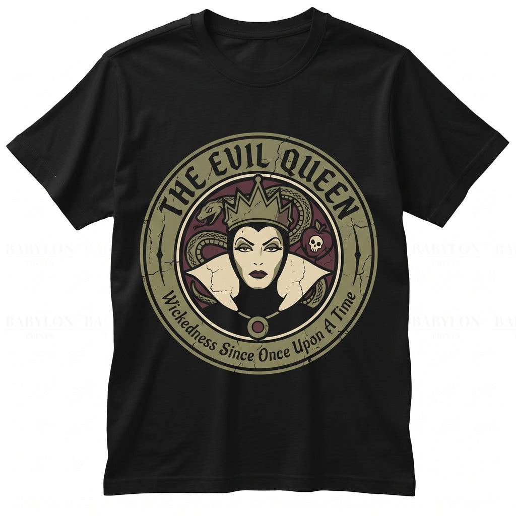 Vintage Fairytale Evil Queen Poison Apple Villains Graphic Unisex TShirt
