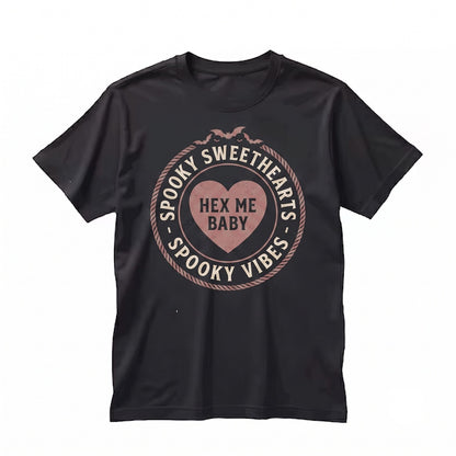 Spooky Valloween Vampire Valentine Bats Candy Hearts Creepy Graphic Apparel Unisex TShirt