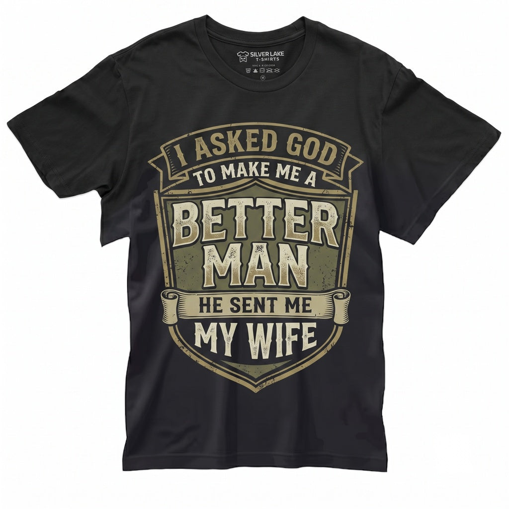 Funny Husband Birthday Anniversary Present From Wife Hubby Novelty Graphic Apparel Unisex TShirt