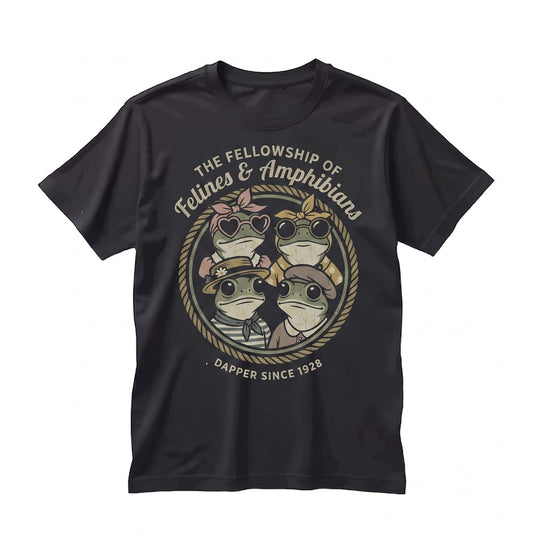 Vintage Cute Frog Graphic Whimsical Pond Animal Retro Cottagecore Nature Gift Unisex TShirt