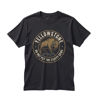 Do Not Pet The Fluffy Cow Bison Graphic Matching Family Vacation Camping Summer Unisex TShirt