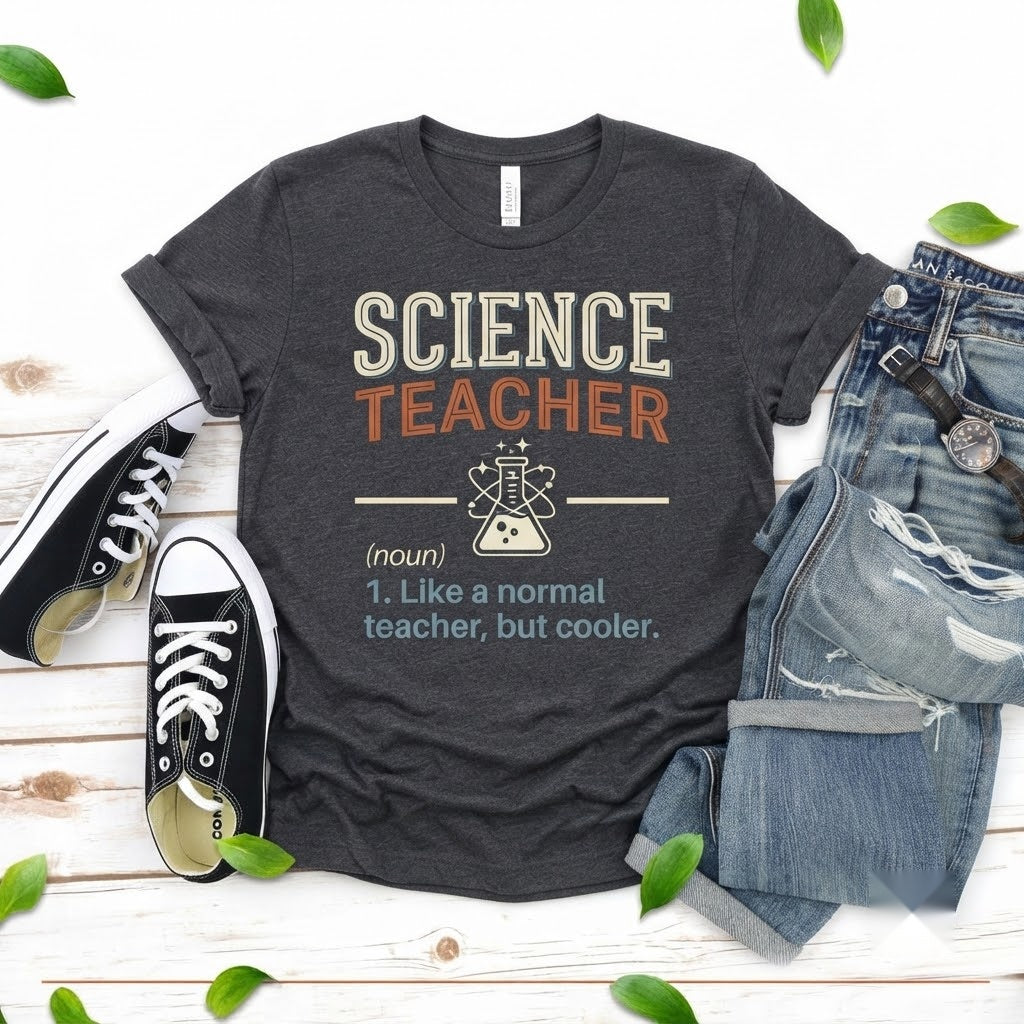 Funny Science Teacher Apparel Like A Normal Educator But Cooler Novelty Graphic Top Unisex TShirt