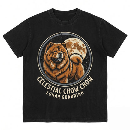 Three Chow Fluffy Dog Galaxy Space Cosmic Pet Lovers Gift Unisex TShirt