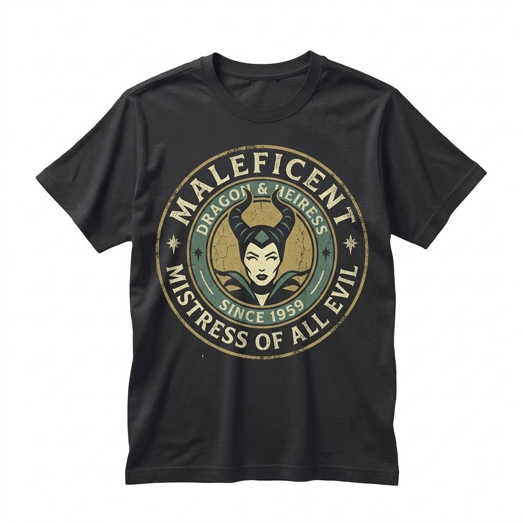 Vintage Maleficent Retro Villain Sleeping Beauty Fairy Graphic Apparel, Unisex TShirt