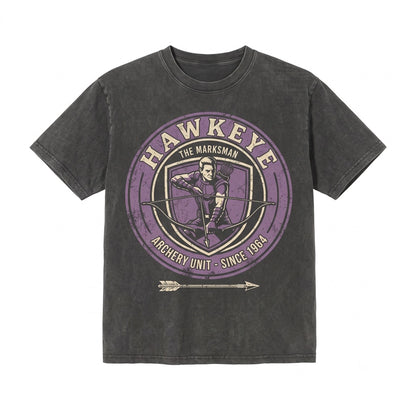 Oversized Hawkeye Clint Barton Retro Superhero Graphic Graphic Apparel Unisex TShirt
