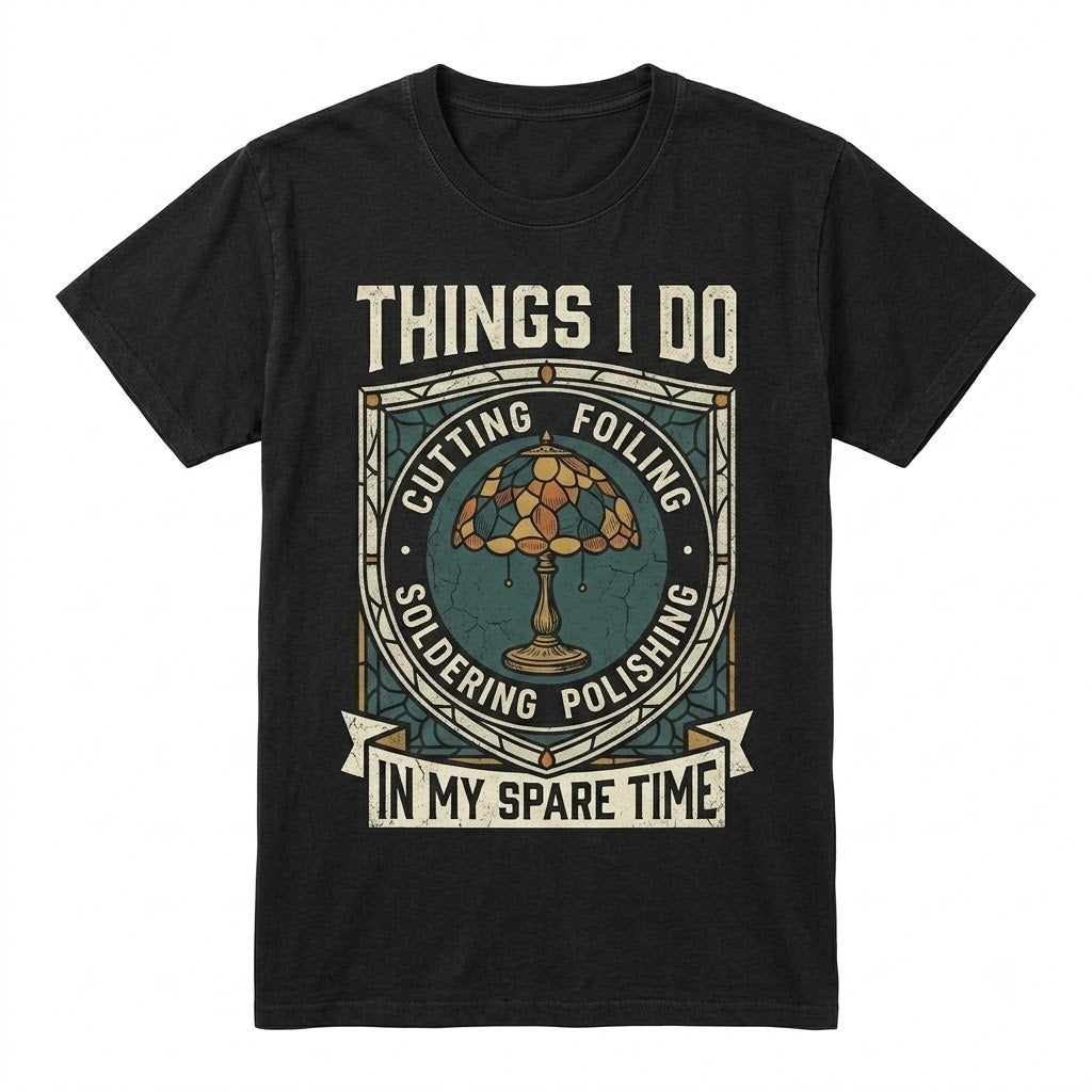 Stained Glass Distressed Graphic Hobby Craft Apparel Unisex TShirt