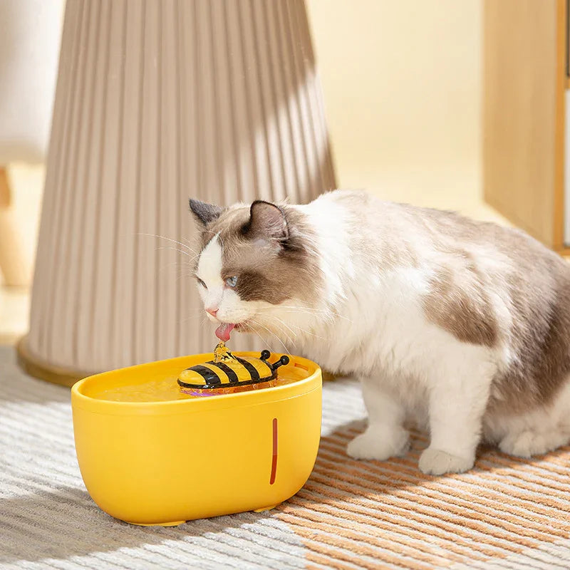 Small Bee Drinking Machine Cat Automatic Circulation Filter Silent Living Water Pet Water Dispenser