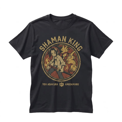 Yoh Asakura Len Tao Shaman Japanese Anime Manga Graphic Vintage Cotton Apparel Unisex TShirt