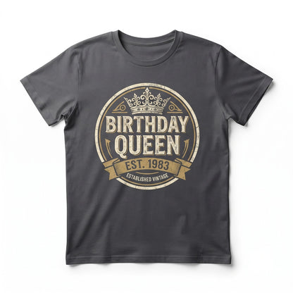 40th Birthday Queen Custom Graphic Apparel Party Celebration Unisex TShirt