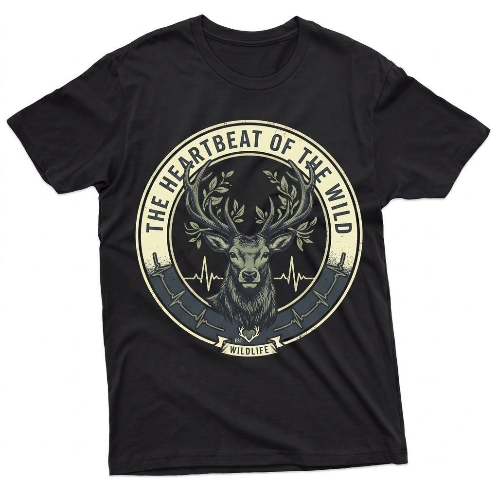 Deer Hunting Buck Heartbeat Pulse Hunter Lover Men Outdoor Graphic Unisex TShirt