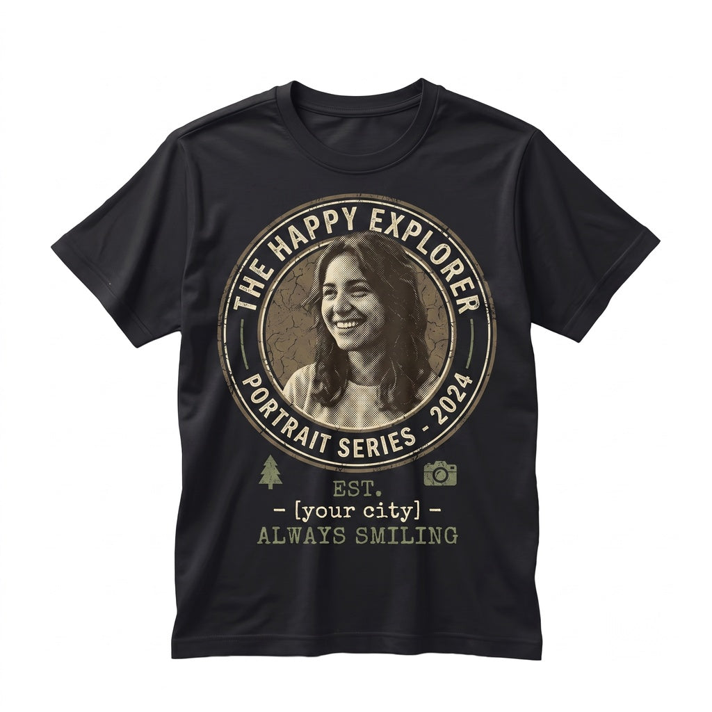 Custom Personalized Photo Wife Girlfriend Face Picture Bootleg Graphic Unisex TShirt