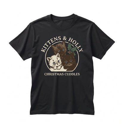 Cute Cat Christmas Sweater Retro 90s Vintage Funny Kitten Pet Lover Holiday Gift Unisex TShirt