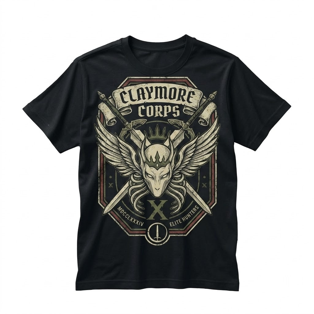 Claymore Clare Miria Anime Manga Waifu Dark Fantasy Graphic Cotton Unisex TShirt