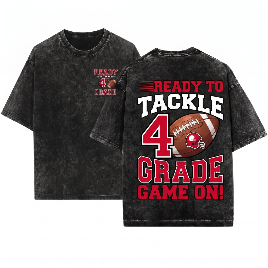 Ready to Tackle 4th Grade Back to School Teacher Apparel Unisex Wash T-Shirt