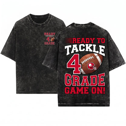 Ready to Tackle 4th Grade Back to School Teacher Apparel Unisex Wash T-Shirt