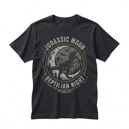 T Rex Dinosaur Moonlit Retro 90s Prehistoric Graphic Paleontology Top Unisex TShirt