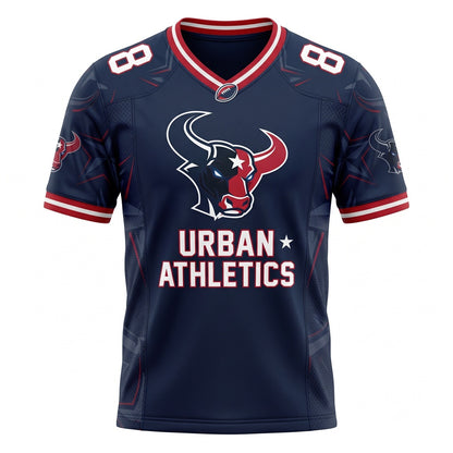 Unisex Football Fan Jersey, Breathable Mesh Athletic Game Day Shirt