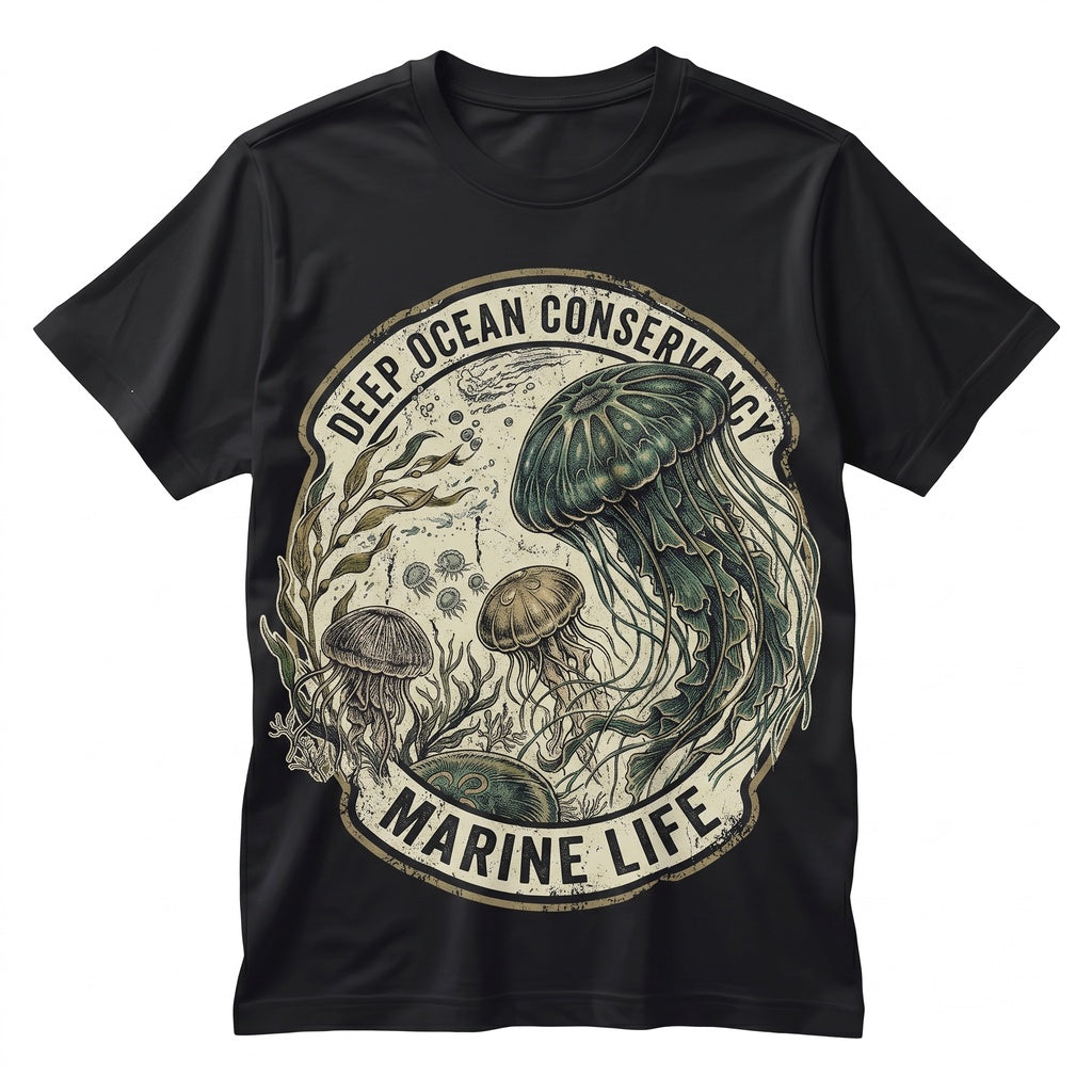 Vintage Jellyfish Ocean Graphic Marine Life Underwater Aesthetic Retro Sea Creature Aquarium Art Gift Unisex TShirt