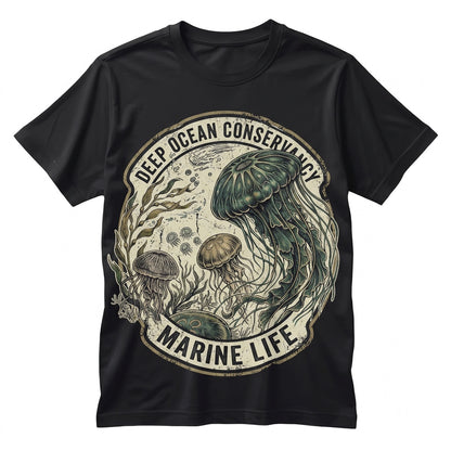 Vintage Jellyfish Ocean Graphic Marine Life Underwater Aesthetic Retro Sea Creature Aquarium Art Gift Unisex TShirt