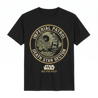 Vintage 1977 Sci-Fi Space Station Graphic Oversized Galaxy Trip Cotton Apparel, Novelty Movie Fan Unisex TShirt