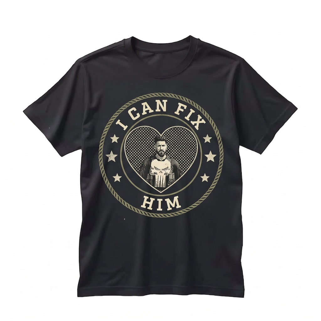 Vintage Frank Castle I Can Fix Him Funny Antihero Graphic Comic Meme Gift Unisex TShirt