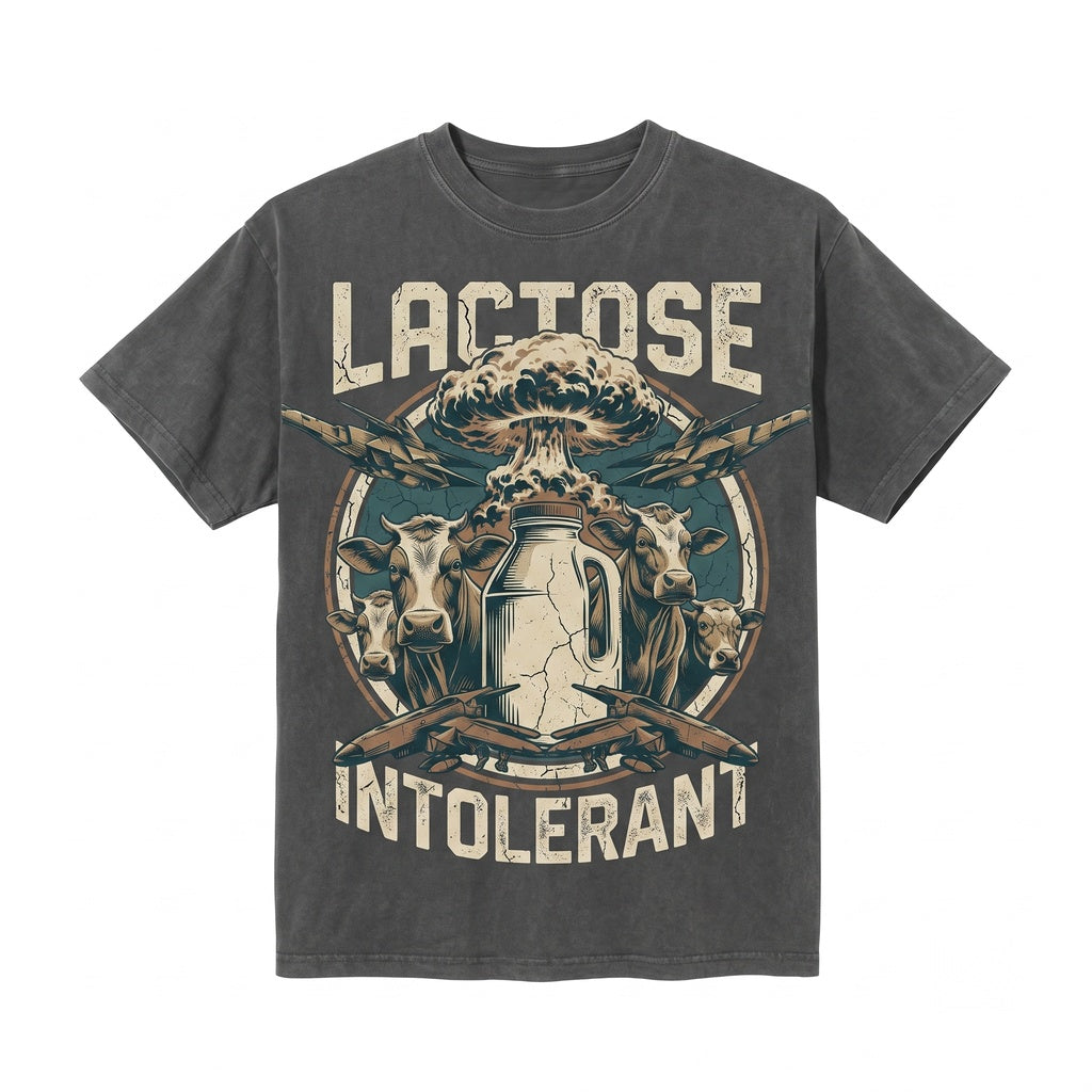 Lactose Tolerant Vintage Graphic Retro Milk 90s Funny Friends Y2k Baggy 2000s Gift Unisex TShirt