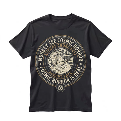 Cosmic Horror Japanese Monkey Vintage Funny Sci-Fi Graphic Unisex TShirt