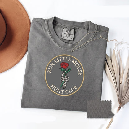 Run Little Mouse Embroidered Dark Romance Bookish Gift Unisex TShirt