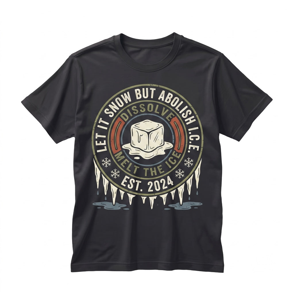 Anti ICE Christmas Abolish Liberal Chinga La Migra Protest Political Holiday Graphic Apparel Unisex TShirt