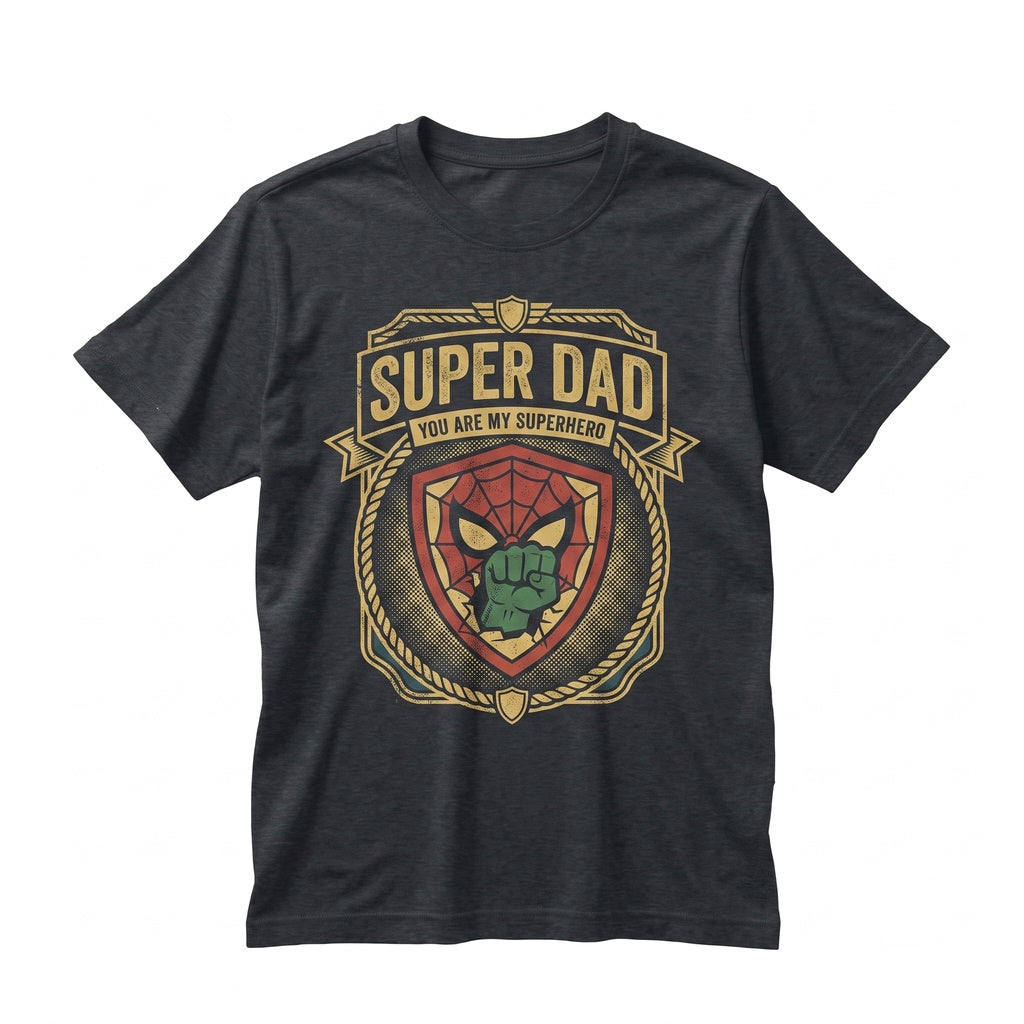 Personalized Daddy You Are My Superheroes Two-Sided Graphic Top, Fathers Day Gift From Son, Dad Unisex TShirt