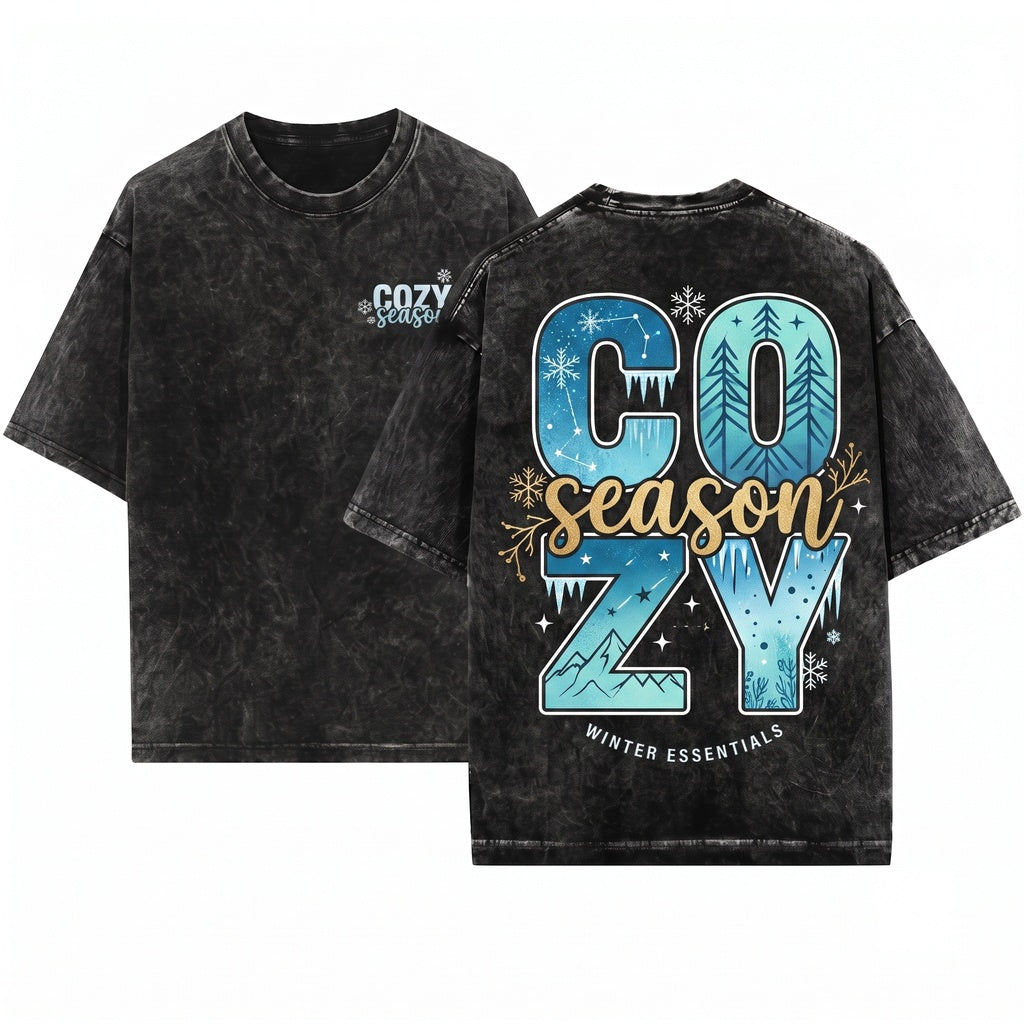 Christmas Holiday Womens Winter Season Cozy Lover Unisex Wash T-Shirt