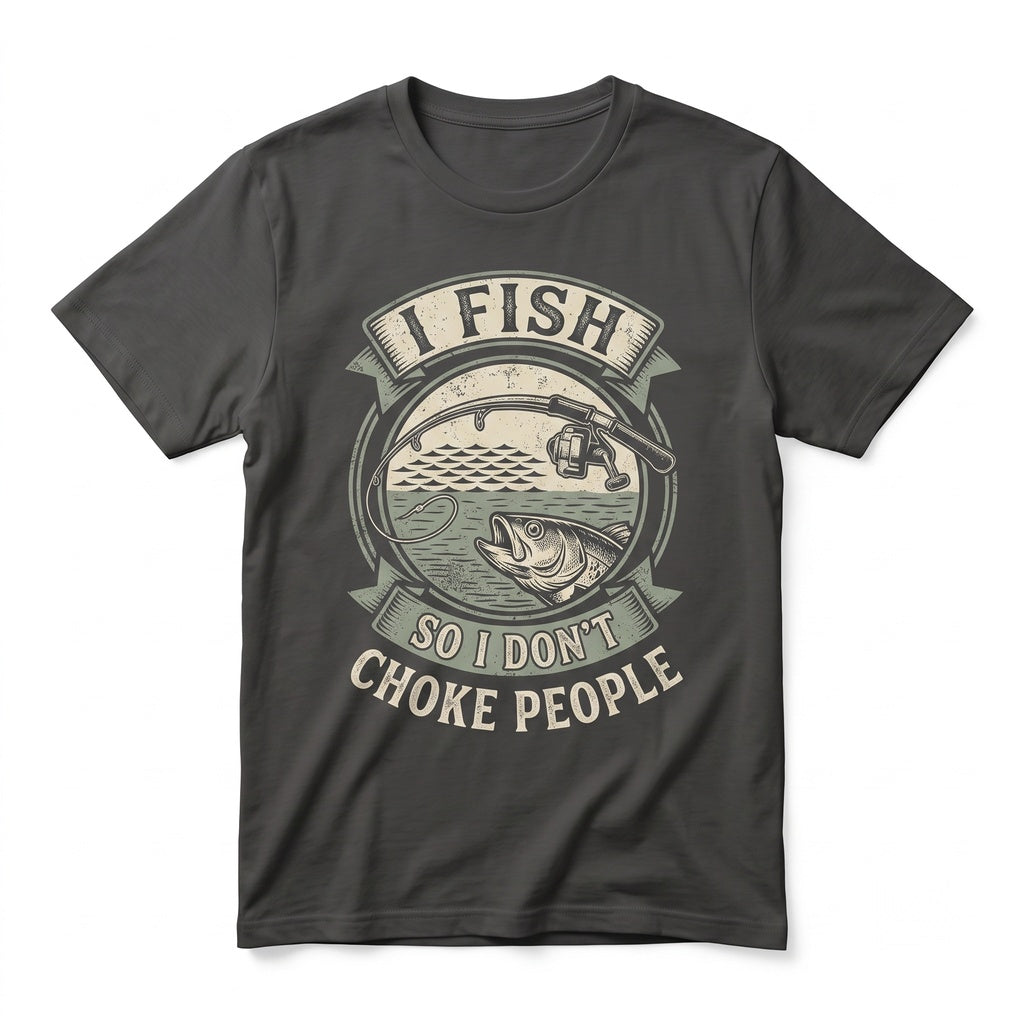 I Fish So Dont Choke People Funny Fisherman Gifts Fathers Day Dad Grandpa Bass Catfish Pike Carp Saltwater Unisex TShirt