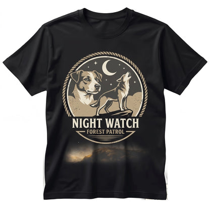 Vintage 90s Jack Russell Terrier Howling at Full Moon Graphic Retro Dog Lover Funny Pet Gift Unisex TShirt