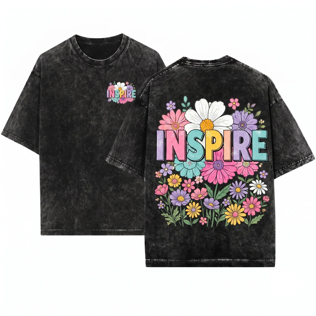 Colorful Floral Teacher Encouragement Blooming Classroom Positive Graphic Gift Unisex Wash T-Shirt