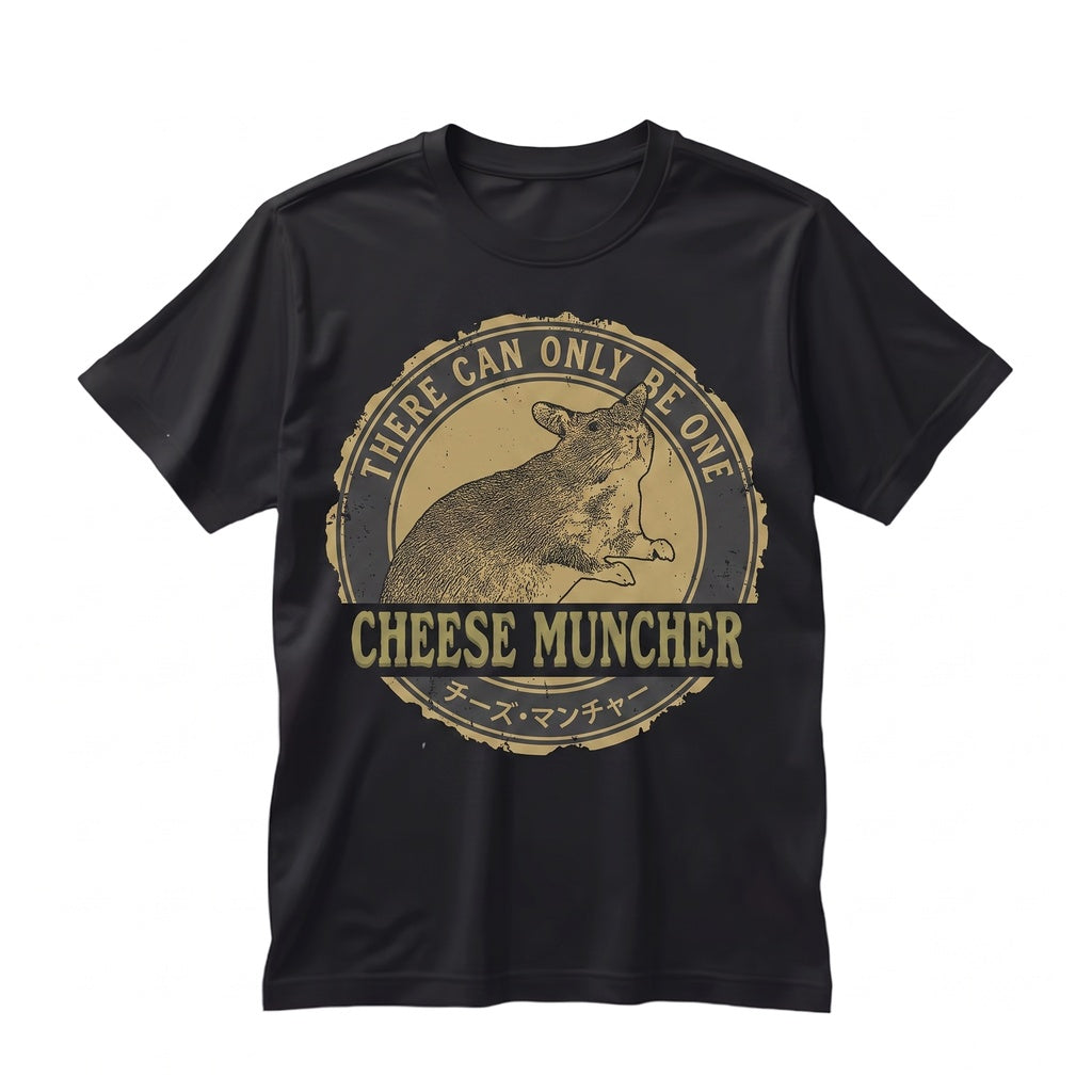 Funny Cheese Muncher Vintage Mouse Graphic Retro Rodent Cotton Top Unisex TShirt