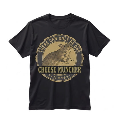 Funny Cheese Muncher Vintage Mouse Graphic Retro Rodent Cotton Top Unisex TShirt
