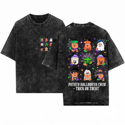 Spooky Nuggets Meal Bucket Halloween Chicken Funny Trendy Party Unisex Wash T-Shirt