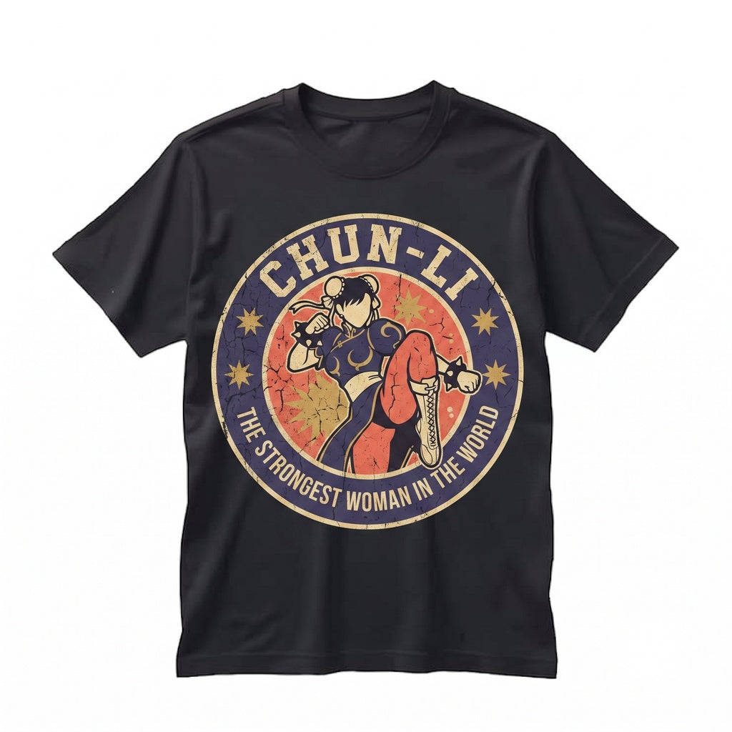 Chun Li Vintage Anime Retro 90s Fighter Arcade Gamer Graphic Top, Unisex TShirt
