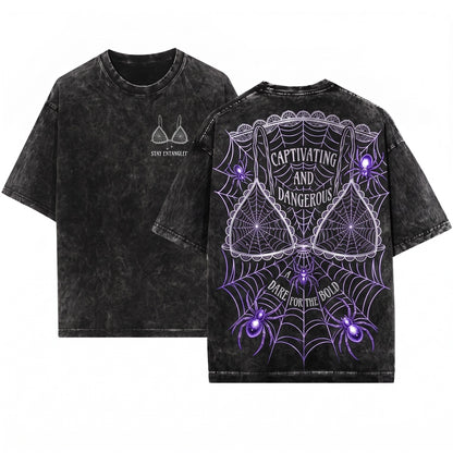 Funny Halloween Spider Web Costume Top Unisex Wash T-Shirt