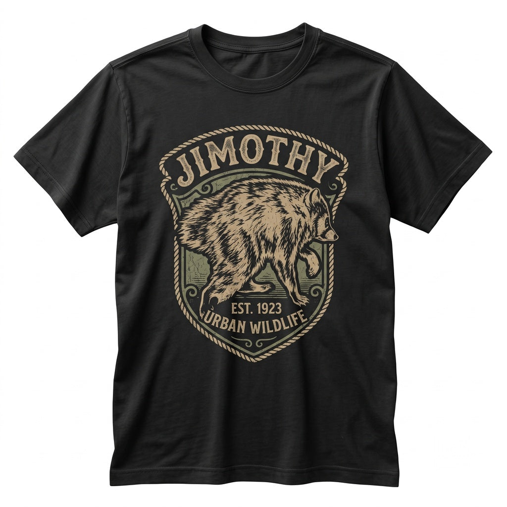 Jimothy Raccoon Viral Seattle Short King Graphic Vintage Retro Meme Apparel Unisex TShirt