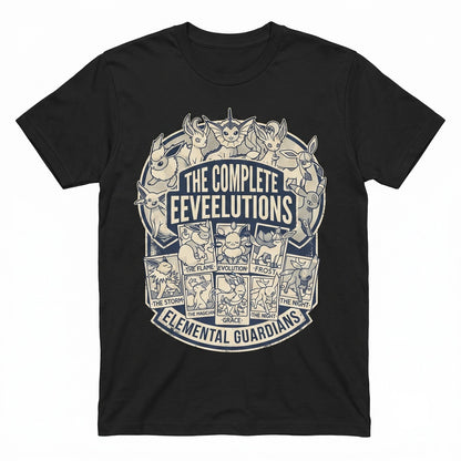 Eeveelution Tarot Card Mystical Creature Fortune Vintage Cute Anime Fan Gift Graphic Unisex TShirt