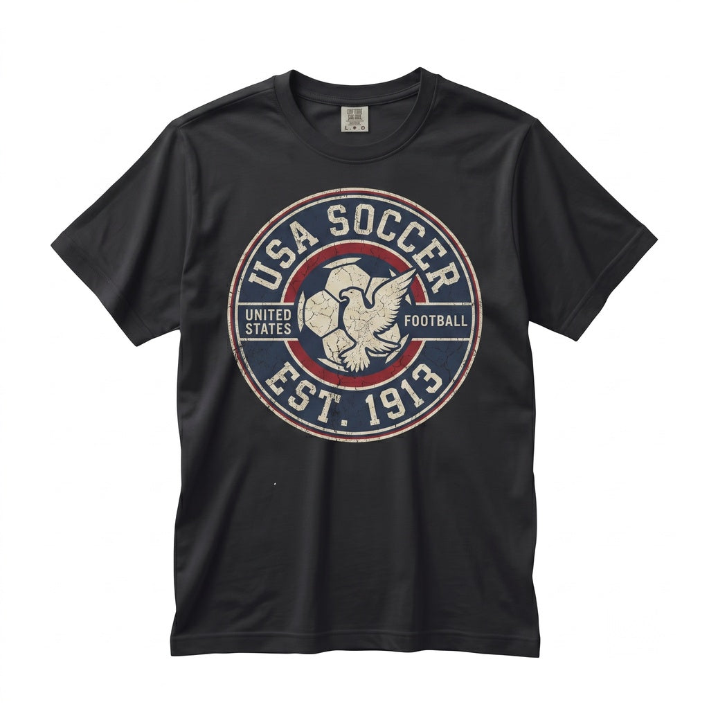 Vintage 1980s American Football Club Graphic Patriotic Sportswear Fan Apparel Cotton Top Unisex TShirt