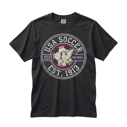Vintage 1980s American Football Club Graphic Patriotic Sportswear Fan Apparel Cotton Top Unisex TShirt