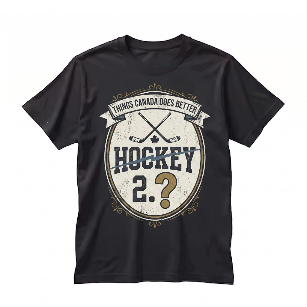 Funny USA Ice Hockey Fan Sarcastic Canada Rivalry Graphic Gift Apparel Unisex TShirt
