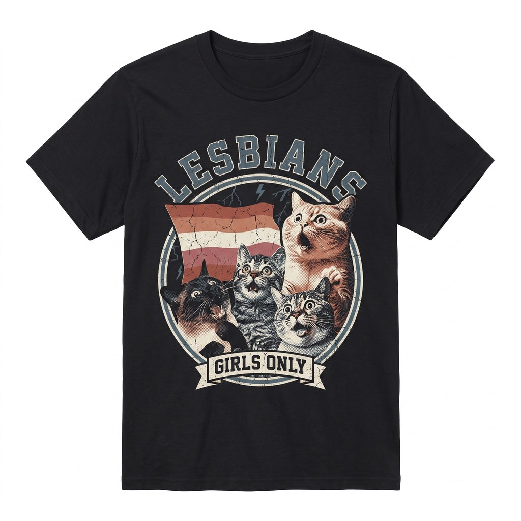Vintage Lesbians Eat What Retro Graphic Gag Gift For Women Men Unisex TShirt